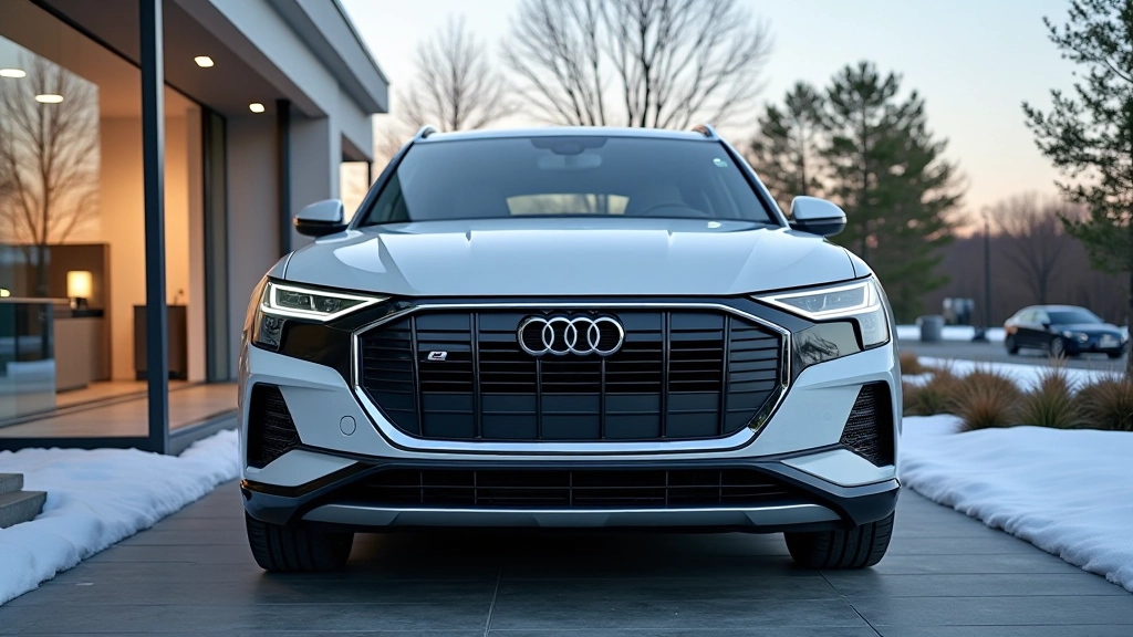 Audi Q6 e-tron premium elektromobilis, elegantus dizainas