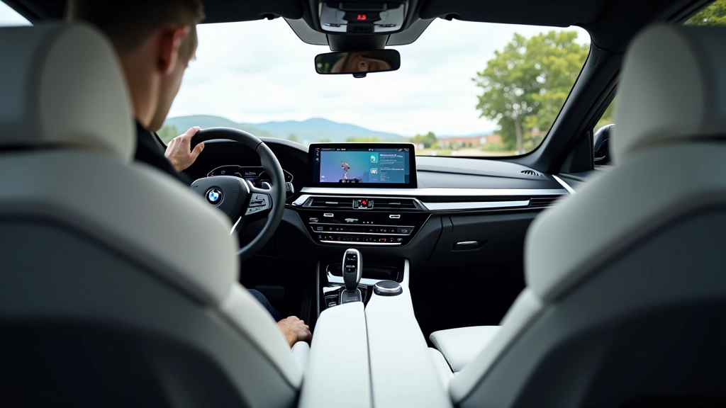 Interjeras BMW iX M60, aukštos kokybės medžiagos, šviesus ir modernalus dizainas, steering wheel artimas